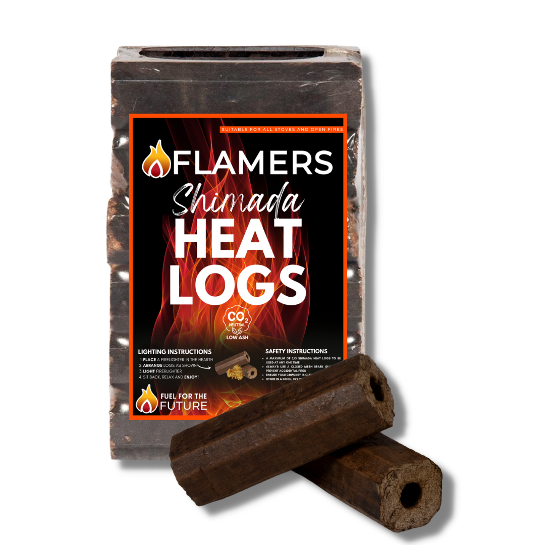 Flamers Shimada Heat Logs 12 Pack (Pallet 96) Ronayne Hire & Hardware