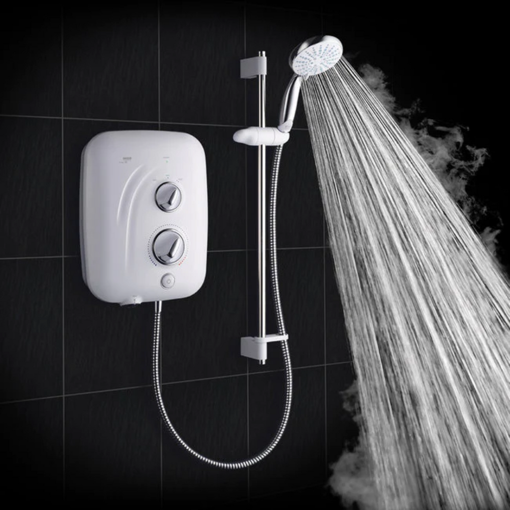 Mira Elite ST White | Chrome 9.8KW Silent Pumped Electric Shower