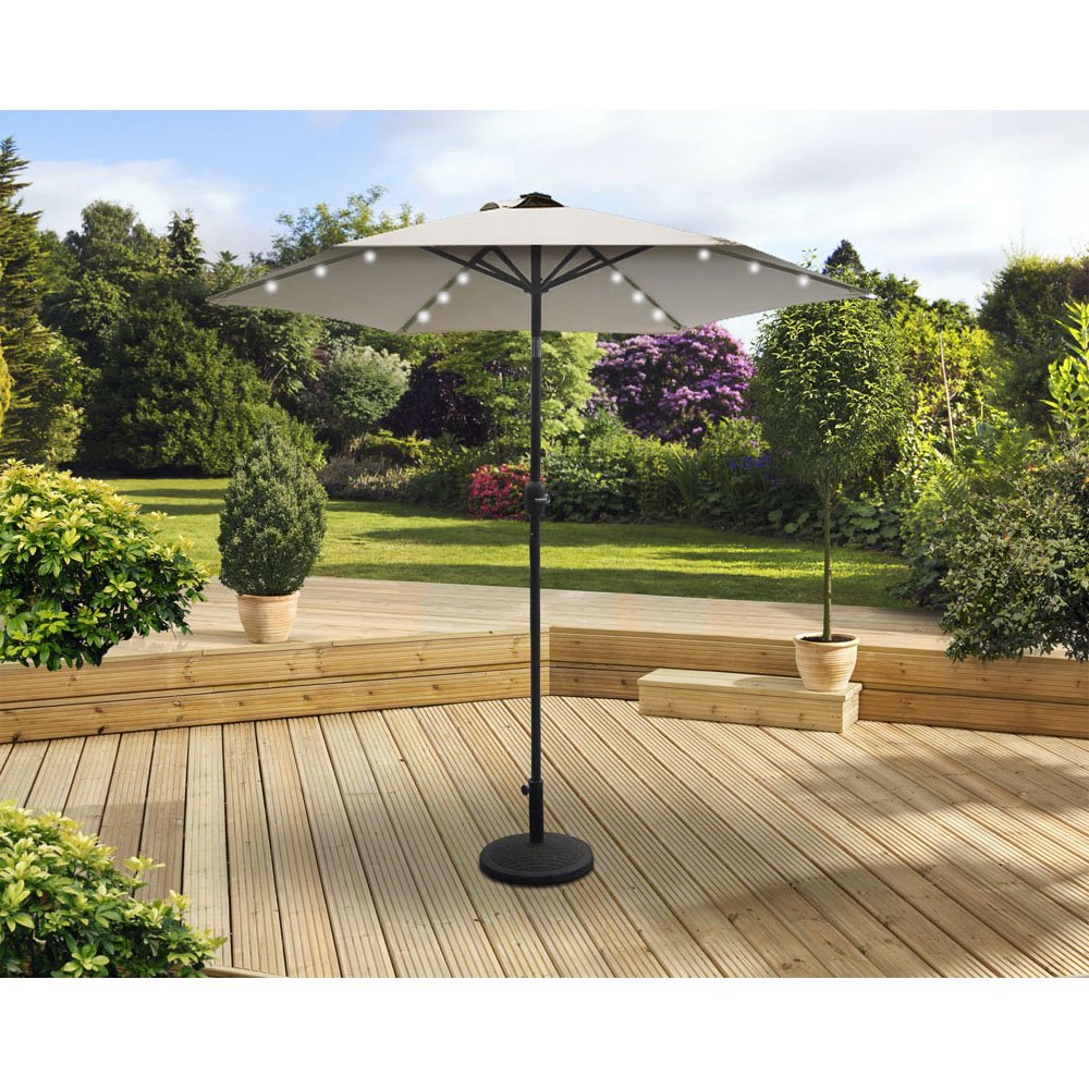 PARASOL ALUMINIUM 2.5M WITH LIGHTS