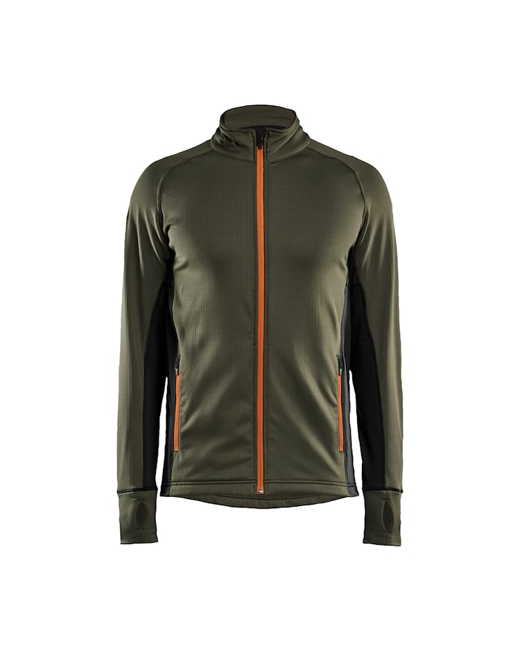 Blaklader Striker Fleece Jacket - Green & Rust | 4735