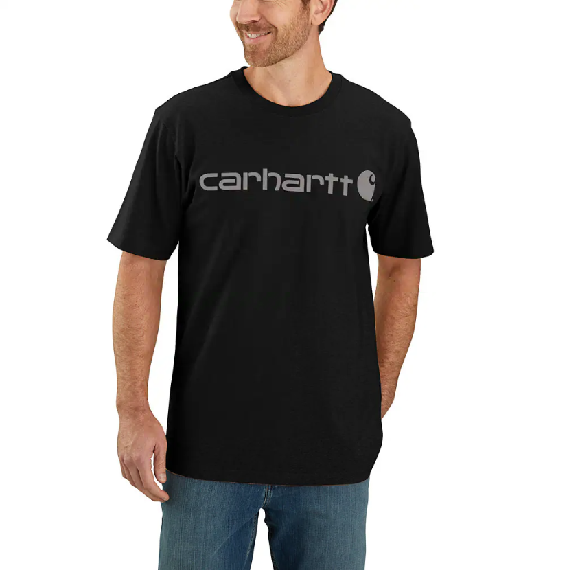 Carhartt Dearborn Relaxed Logo T-Shirt - Black/Gray