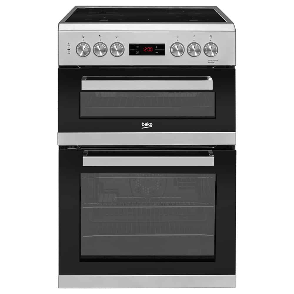 Beko Freestanding Double Oven Electric Cooker - Silver | KDC653S