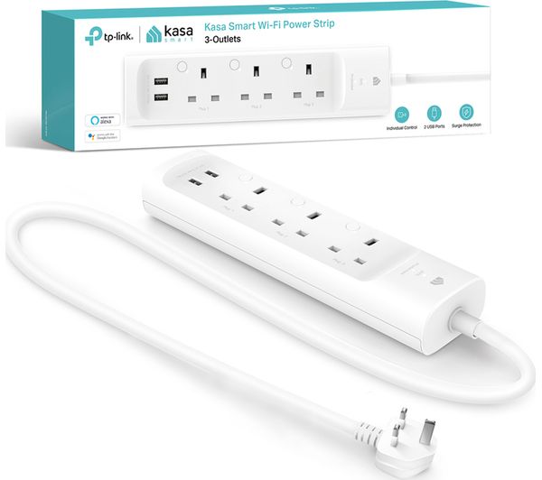 TP-Link Kasa KP303 3-Socket Smart WiFi Extension Lead