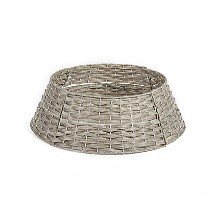 Christmas Tree Skirt Rattan 65cm - Grey