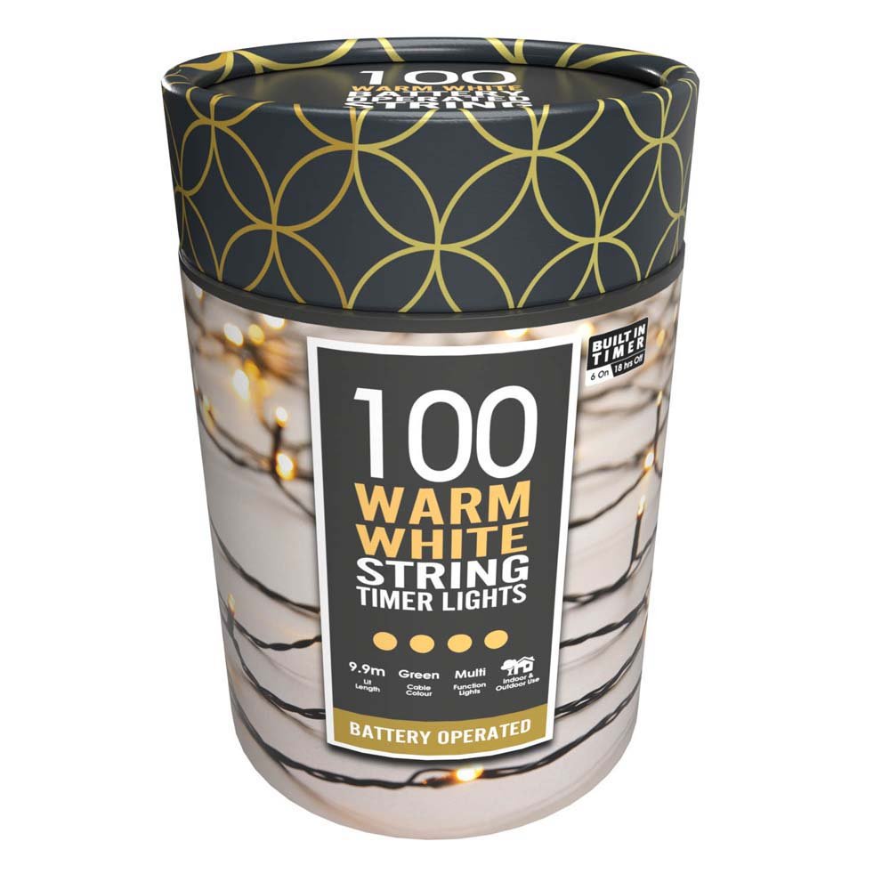 100 LED String Christmas Lights - Warm White