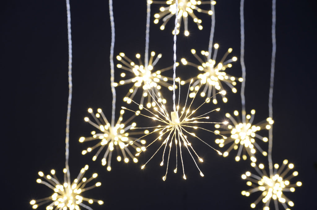 Starburst Curtain Christmas Lights 160cm x120cm - Warm White