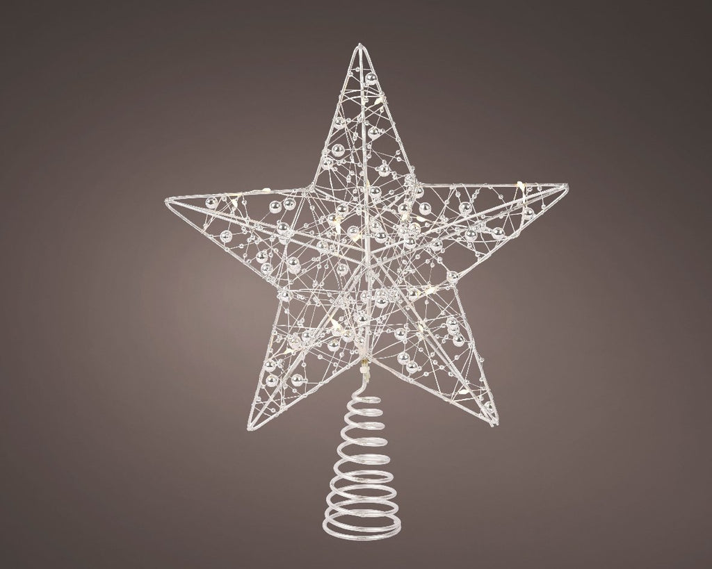Micro LED Christmas Tree-Topper Star - Silver
