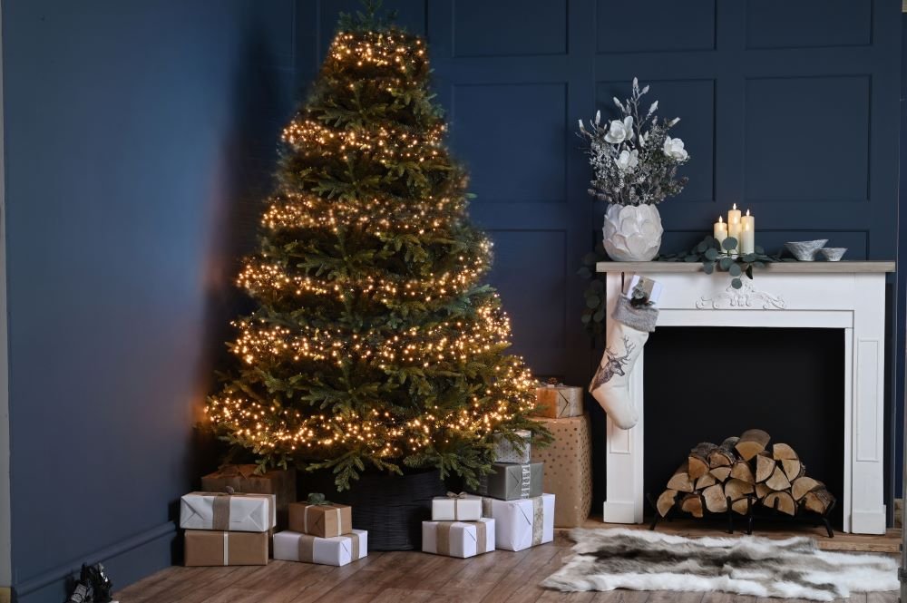 2000 Cluster Christmas Lights - Warm White