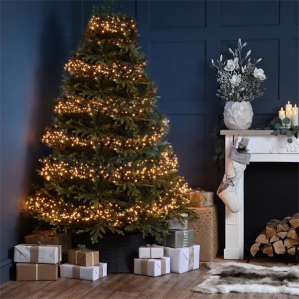 The Christmas Collection 2000 LED Cluster Christmas Lights - Warm White