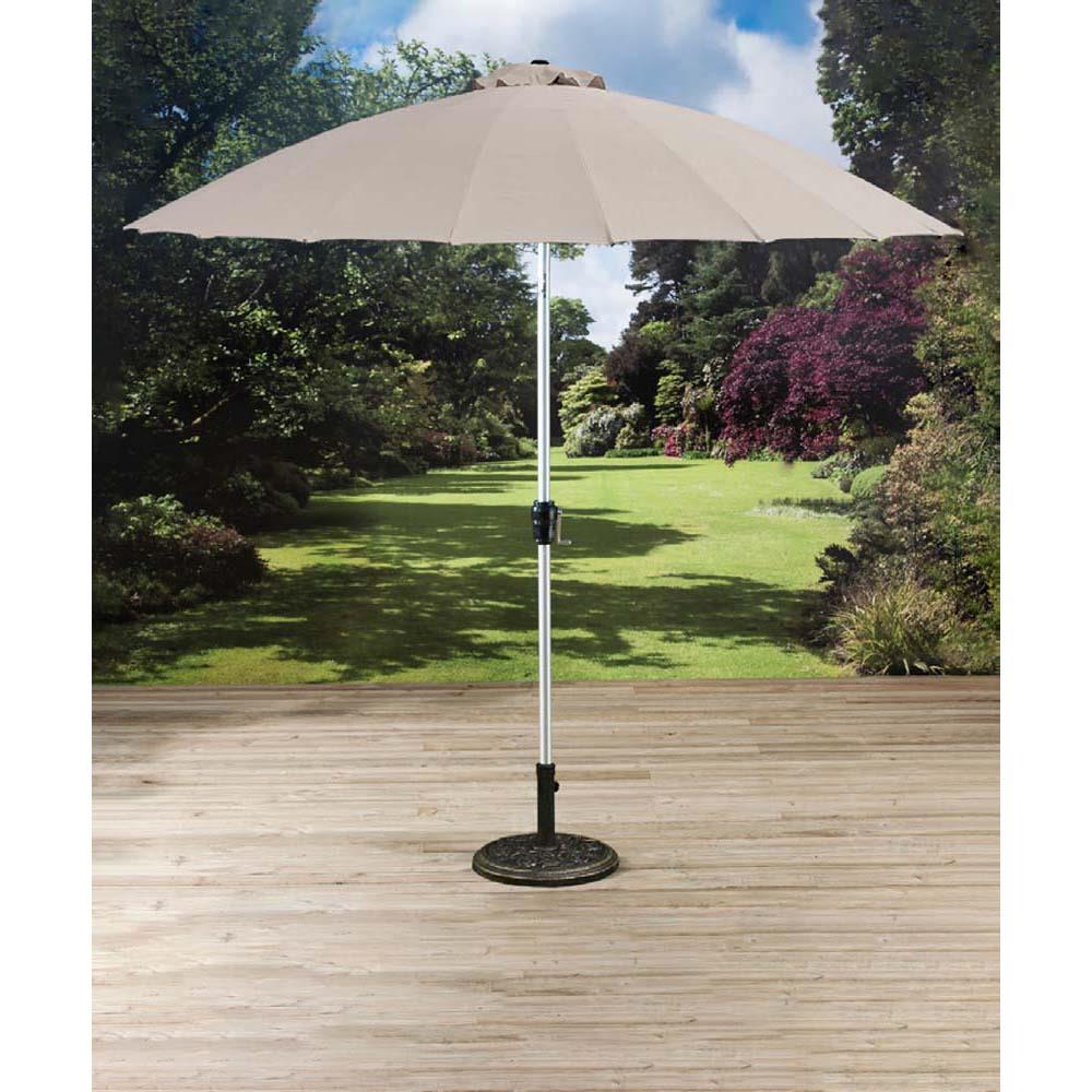 The Garden Collection Shanghai Crank & Tilt Parasol 2.7M - Beige