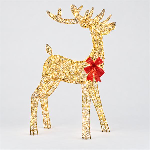 The Christmas Collection 1m Standing Reindeer with 300 Warm White LED