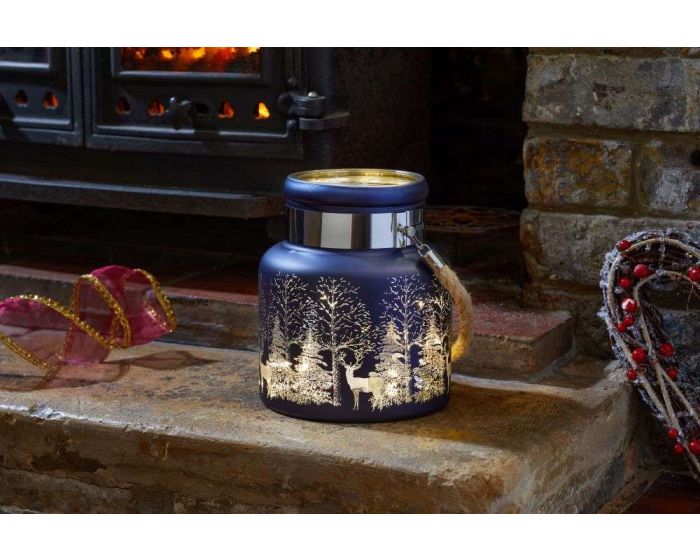 The Christmas Collection Wonderland Lantern - Navy