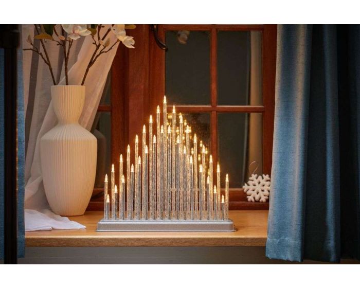 The Christmas Collection 33 LED Light Candlebridge - Silver