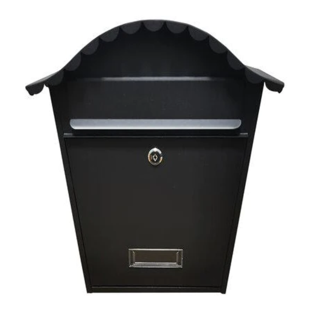 Manor Grain Black Steel Postbox – Ronayne Hire & Hardware