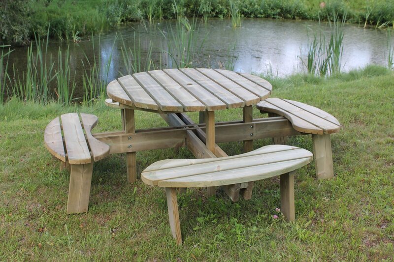 8 seater round picnic bench sale